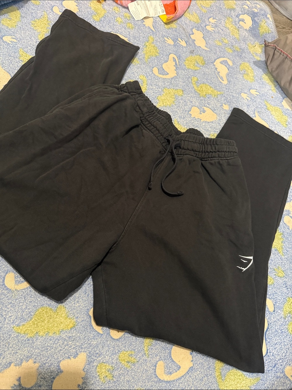 Gymshark unisex Black Drawstring Joggers with Logo